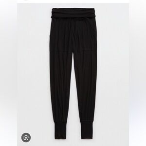 Aerie real soft fold over jogger ribbed